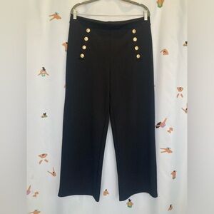 Black pants with button detail, size large